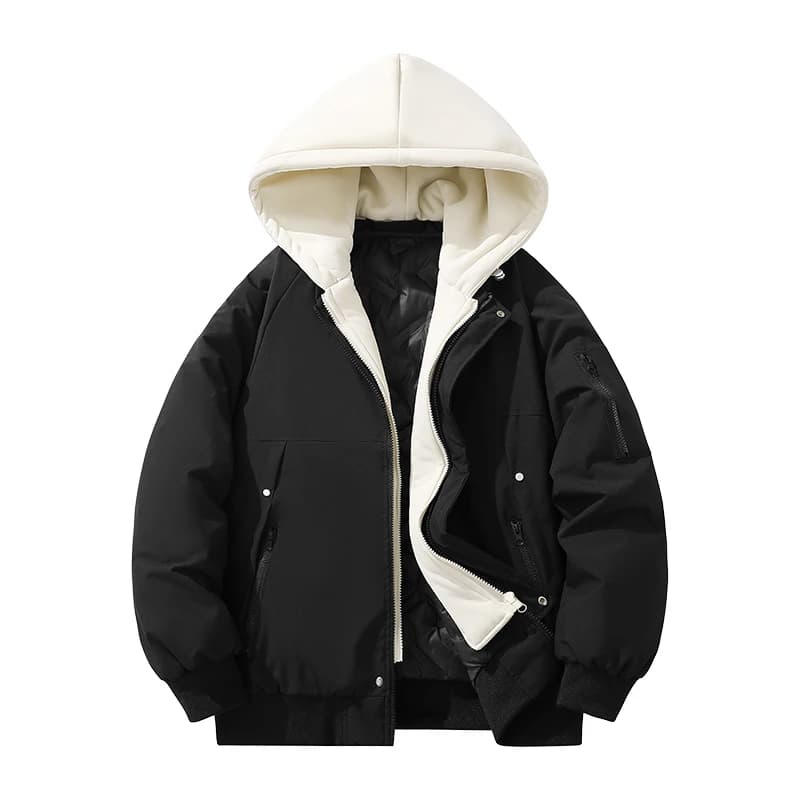 Legible 2026 Winter Jacket Men Casual Loose Thicken Warm Mens Parkas Solid Stand Collar Winter Coat Man