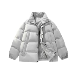 Legible 2026 Winter Jacket Men Casual Loose Thicken Warm Mens Parkas Solid Stand Collar Winter Coat Man