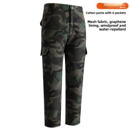 Thickened Camouflage Cotton Jacket Men's Winter Outdoor Wear Resistant Warmth Youth Zipper Closure Long Sleeve Standard Fit