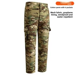 Thickened Camouflage Cotton Jacket Men's Winter Outdoor Wear Resistant Warmth Youth Zipper Closure Long Sleeve Standard Fit
