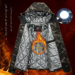Thickened Camouflage Cotton Jacket Men's Winter Outdoor Wear Resistant Warmth Youth Zipper Closure Long Sleeve Standard Fit