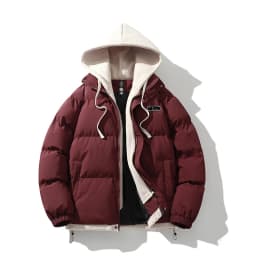 2026 Mens Winter Jacket And Coats Hooded Thicken Windbreaker Coats Fake Two Piece Parkas Outwear