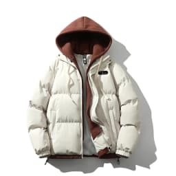 2026 Mens Winter Jacket And Coats Hooded Thicken Windbreaker Coats Fake Two Piece Parkas Outwear