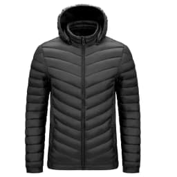 Men's Autumn and Winter New Lightweight Stand Collar Cotton Jacket, Solid Color Leisure Youth Multi-pocket Zipper Cotton Jacket