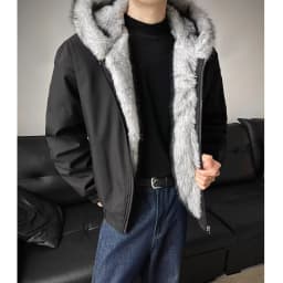 Winter Men Black Grey Long Sleeve Hooded Casual Trendy Simple Basic Thicken Parkas New Fashion American Style Male Clothes Tops