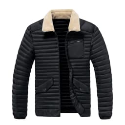 New Style Turn-down Collar Men Parkas Fashion Casual Warm Cotton Jackets Thicken Comfortable Outerwear Solid Color All-match