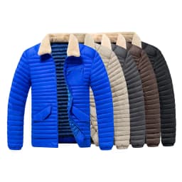 New Style Turn-down Collar Men Parkas Fashion Casual Warm Cotton Jackets Thicken Comfortable Outerwear Solid Color All-match