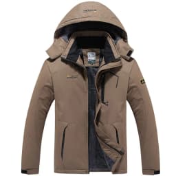 Couple Style Casual Parka Men Zipper Pocket Fleece Lined Coat Men Thickened Warm Windproof Parkas Men Loose Zipper Hooded Parkas