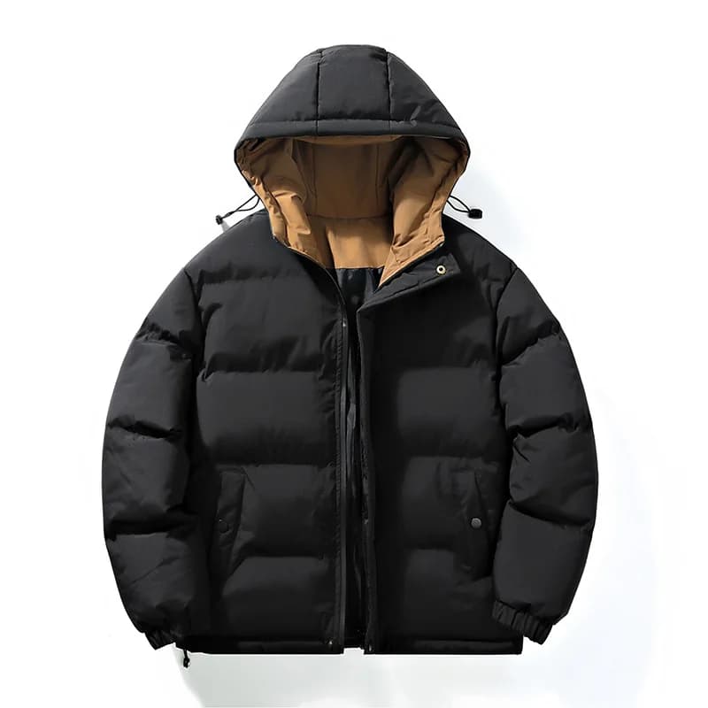 Winter Solid Color Hooded Parkas for Men New Style Comfortable Warm Cotton Coats Fashion Thicken Outerwear Outdoor Windproof
