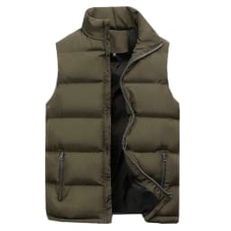 Men's Parkas Coat Autumn Winter Casual Solid Sleeveless Vests Jacket Coats Men Comfort Warm Lightweight Padded Jackets Vest 6XL