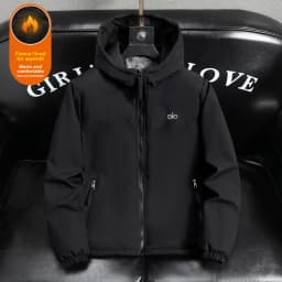 Men's Camouflage Fleece Lined Thickened Cotton Jacket Autumn Winter Warmth Outerwear Casual Zipper Closure Long Sleeve Coat