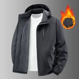 New Autumn/Winter Fashion Outdoor Sports Windproof Thickened Warm Hooded Cotton Jacket Men's Casual Loose Plus Size Coat