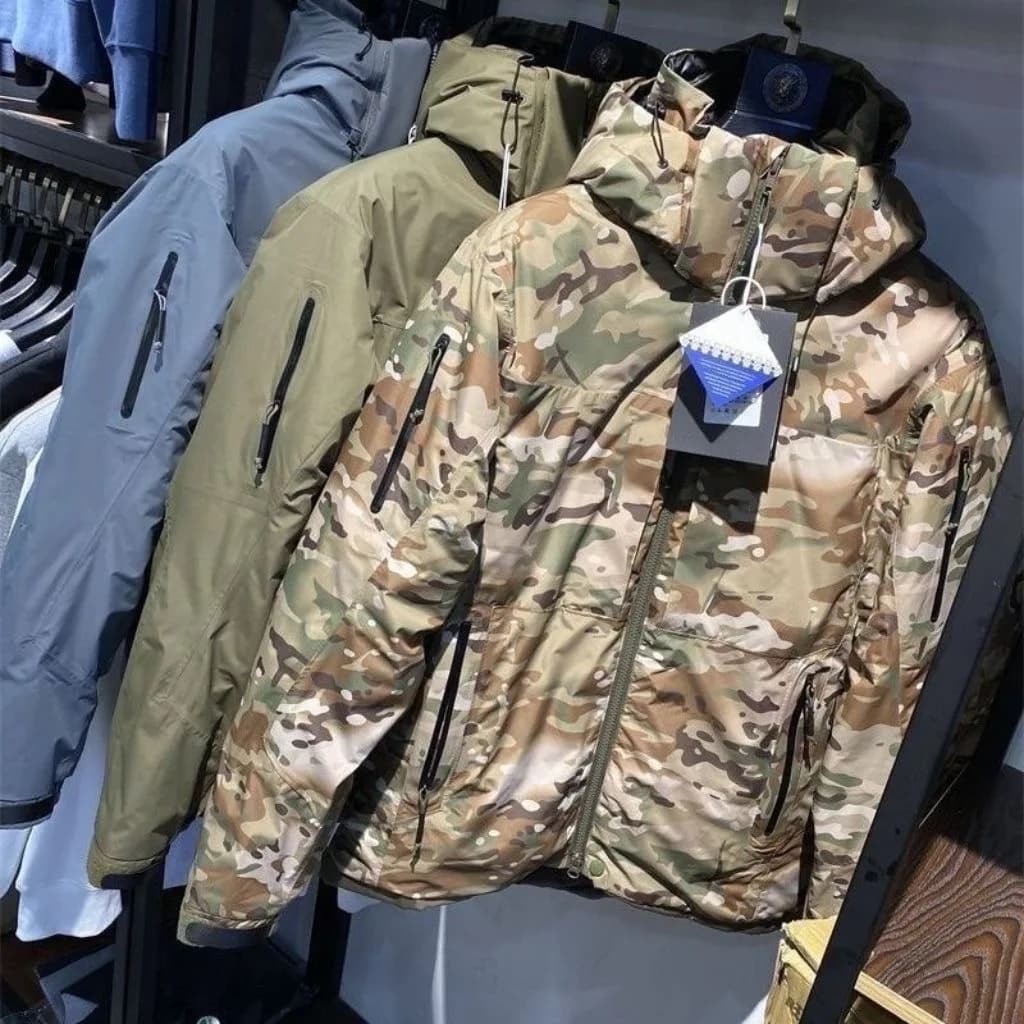 2025 New Camouflage down Cotton Jacket Men Winter Thick Warm Outdoor Cold-resistant Coat Youth Casual Long Sleeve Hooded