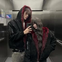 American y2k Retro Hooded Jacket  Men Women Cotton PU Leather High-quality Winter Velvet Short Loose Warm Outwear