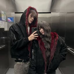 American y2k Retro Hooded Jacket  Men Women Cotton PU Leather High-quality Winter Velvet Short Loose Warm Outwear