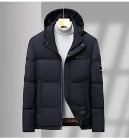 Men Detachable Hood Fashion Parkas Men Thick Warm Casual Parkas Men Thermal Padded Jacket Men Soft Comfort Winter Warm Outerwear