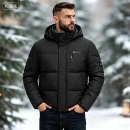 Men Detachable Hood Fashion Parkas Men Thick Warm Casual Parkas Men Thermal Padded Jacket Men Soft Comfort Winter Warm Outerwear