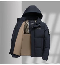 Men Detachable Hood Fashion Parkas Men Thick Warm Casual Parkas Men Thermal Padded Jacket Men Soft Comfort Winter Warm Outerwear