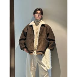 Winter Maillard Fleece Lined PU Leather Puffer Jacket Men's Thick Warm Couple Coat