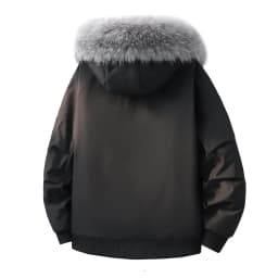 Men Women New Style Mountain Parka Hooded Cotton Coat Mens Faux Fur Collar Winter Fleece Lined Workwear Jacket Casual Warm