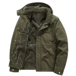 Pure Cotton Multi Pocket Workwear Windbreaker Men Mid Length Loose Jacket Middle Elderly Spring Autumn Outdoor Wind Resistant