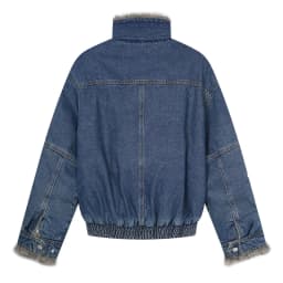 PFHQ American Vintage Fur Collar Denim Cotton Coat Men Loose Stand Collar Warm Outerwear Autumn Winter Casual Jacket 21P4863