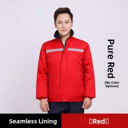 Thickened Cotton Workwear for Men And Women Warm Reflective Strip Maintenance Engineering Work Uniform Standard Fit Business ...