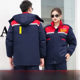 Thickened Cotton Workwear for Men And Women Warm Reflective Strip Maintenance Engineering Work Uniform Standard Fit Business ...