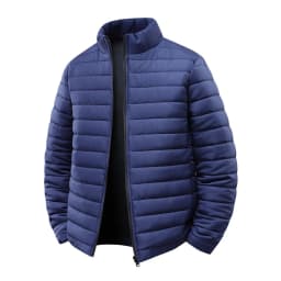 Winter Mens Lightweight Warm Cargo Parkas Coats Men Stand Collar Windbreaker Coats Classic Men Thermal Windbreaker Padded Jacket