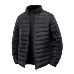 Winter Mens Lightweight Warm Cargo Parkas Coats Men Stand Collar Windbreaker Coats Classic Men Thermal Windbreaker Padded Jacket