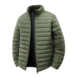 Winter Mens Lightweight Warm Cargo Parkas Coats Men Stand Collar Windbreaker Coats Classic Men Thermal Windbreaker Padded Jacket