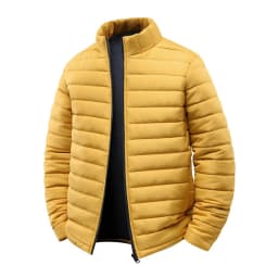 Winter Mens Lightweight Warm Cargo Parkas Coats Men Stand Collar Windbreaker Coats Classic Men Thermal Windbreaker Padded Jacket