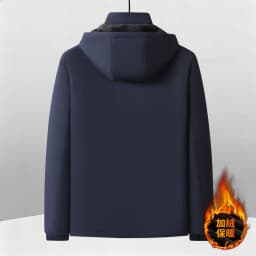 Winter New Mens Parkas Detachable Hood Windproof Parkas Quality Mens Solid Color Minimalist Design Loose Thickened Casual Parkas