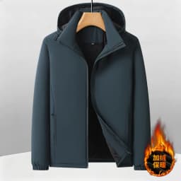 Winter New Mens Parkas Detachable Hood Windproof Parkas Quality Mens Solid Color Minimalist Design Loose Thickened Casual Parkas