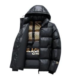Men Winter Black Gold Parka Men Korean Style Hooded Thick Warm Parka Women Loose Fit Couple Outwear Cold Proof Winter Parkas