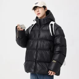 Men Winter Black Gold Parka Men Korean Style Hooded Thick Warm Parka Women Loose Fit Couple Outwear Cold Proof Winter Parkas