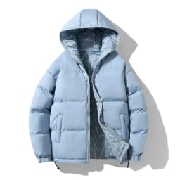 Winter Reversible Zip-Up Padded Jacket Men's Plus Size Thick Warm Outerwear