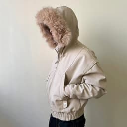 FEWQ American Retro Men's Thick Cotton Jacket With Fur Collar Casual All-match Canvas Washed Top 2026 Autumn New 24W3847