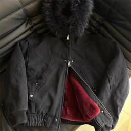 FEWQ American Retro Men's Thick Cotton Jacket With Fur Collar Casual All-match Canvas Washed Top 2026 Autumn New 24W3847
