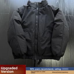 Warmth And Style: Thickened Pilot Cotton Jacket Men's Winter Coat Stand Collar Casual Wear Youth Fashion Warmth Outerwear