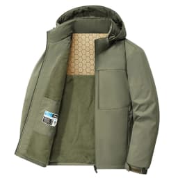 Winter Men's Warm Cargo Hooded Parkas Coats Outdoor Men Windbreaker Waterproof Coats Classic Men Thermal Workwear Padded Jackets