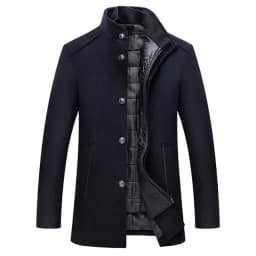 Slim Adjustable Vest Parkas Men Fashion Autumn Clothing Windproof Woolen Male Business Coat Men Brand Winter Warm Jacket Parkas