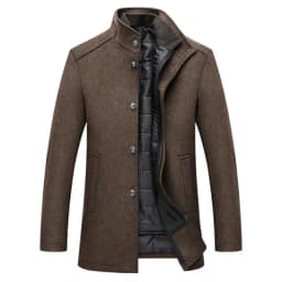 Slim Adjustable Vest Parkas Men Fashion Autumn Clothing Windproof Woolen Male Business Coat Men Brand Winter Warm Jacket Parkas