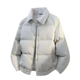 2026 New Lapels Cotton-padded Jackets Men's Winter Solid Color Casual Warm Overcoats Male Long Sleeve Bread Coats C916