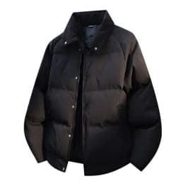 2026 New Lapels Cotton-padded Jackets Men's Winter Solid Color Casual Warm Overcoats Male Long Sleeve Bread Coats C916
