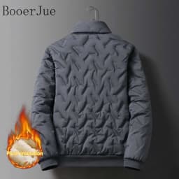 Men's Outerwear Cropped Woolen Parka Coat Autumn Warm Bomber Jacket Winter Thickened Fleece Jackets for Men Windproof Snow Coats