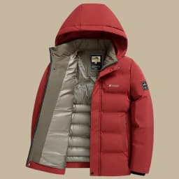 2026 Men Middle Aged Casual Jacket Hooded Thickened Padded Winter Warm Dad Business Coat Outerwear Jacket