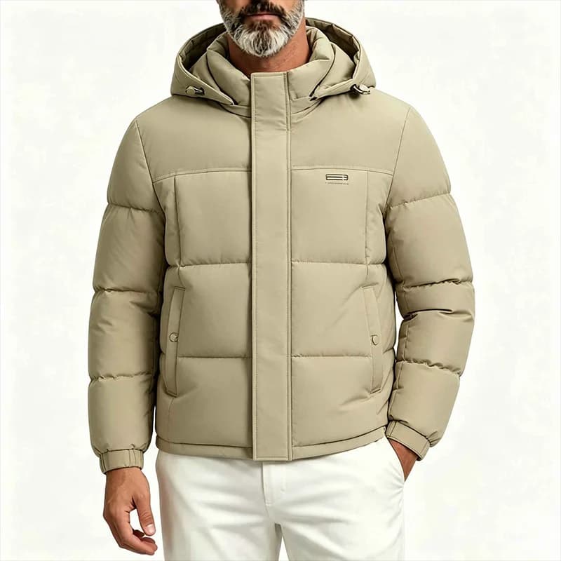Winter Business Casual Men Parkas Coats All-match Thicken Warm Male Clothes Outdoor Windproof Cotton Jackets Hooded Comfortable