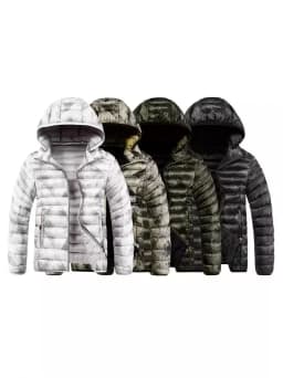 Autumn/Winter Classic American Vintage Sporty Windproof Thickened Warm Hooded Cotton Jacket Men's Casual Loose Plus Size Coat