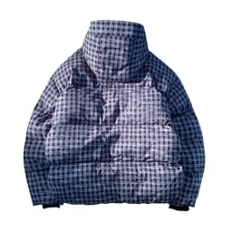 Hip-hop Winter Men Coat New Casual Thick Warm Women Parka Coat Streetwear Loose Hooded Grid Couple Coat